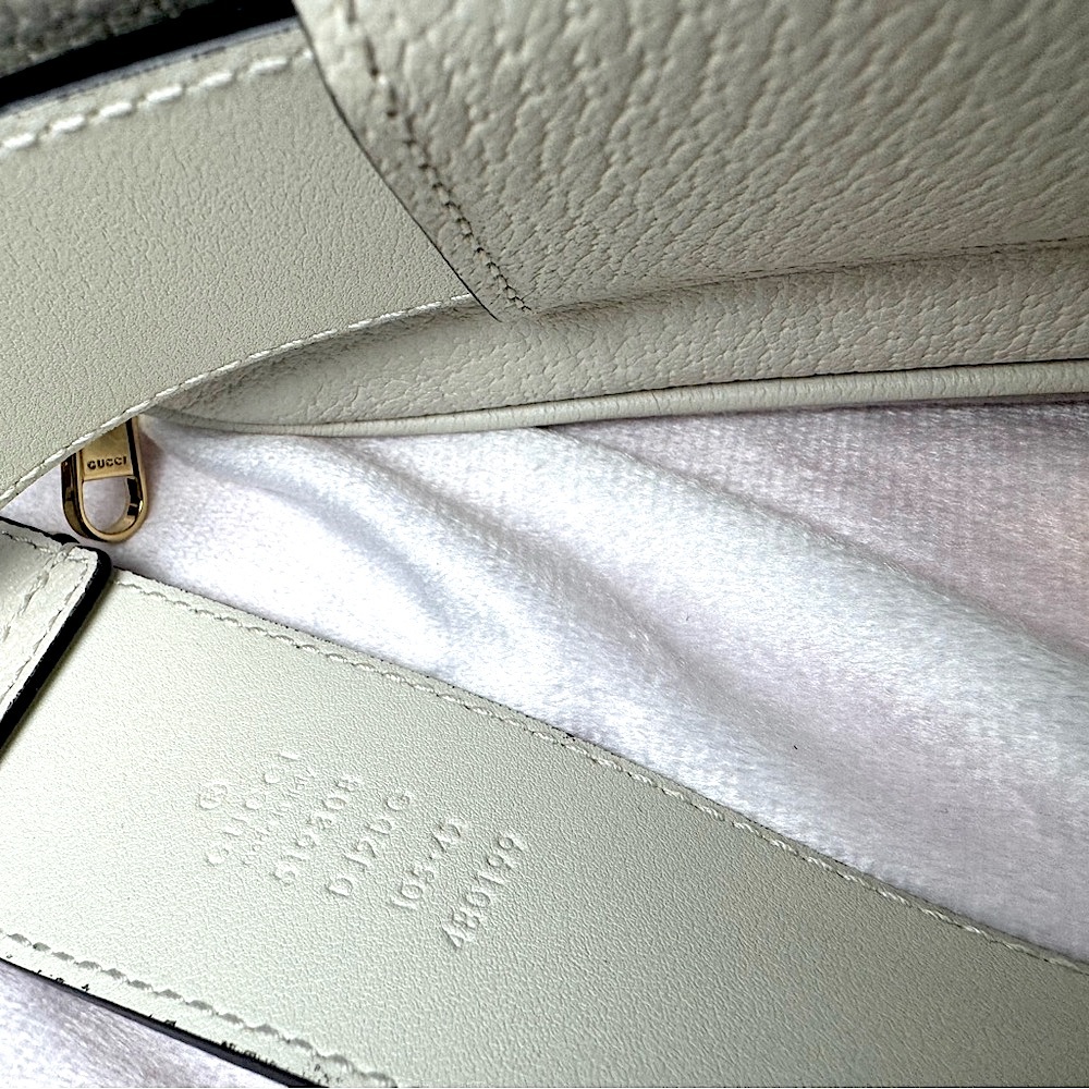 Gucci Crossbody Belt Bag Ophidia Calfskin Mystic White Pristine Luxury Rare COA - Picture 8 of 14